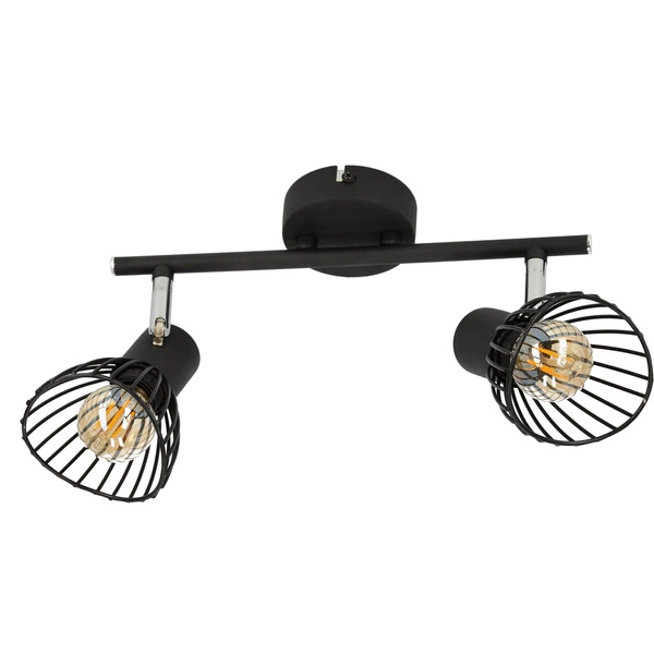 Lampa sufitowa FLY listwa 92-61898 czarny/chrom 2xE14