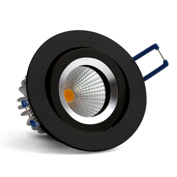 Oprawa wpuszczana LARSI L 10W ciepła 3000K czarny śr. 8,2cm