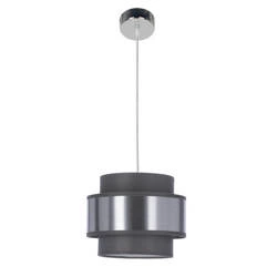 Lampa wisząca HARE, 31-18472, chrom/szary/srebrny, 1x60W E27