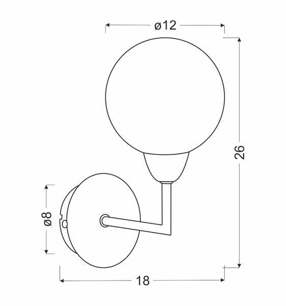 Kinkiet LOGOS, 21-05434, satynowy/biały, 1x25W G9