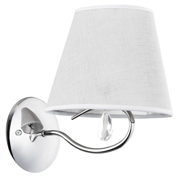 Kinkiet nowoczesny z abażurem SIENA chrom