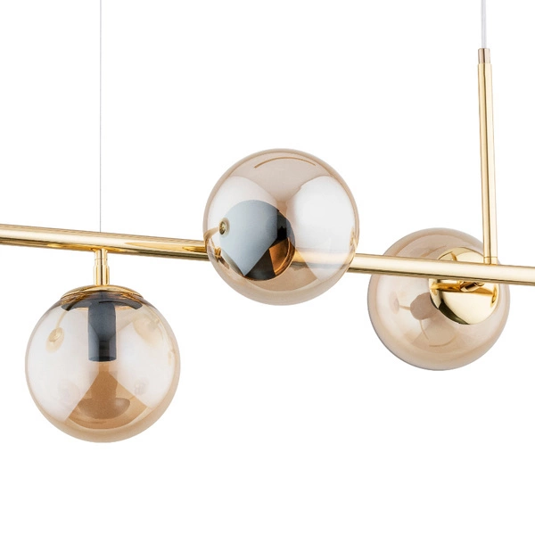 Lampa wisząca ALFA DANSA ZŁOTA 5xE14 32cm | 63019