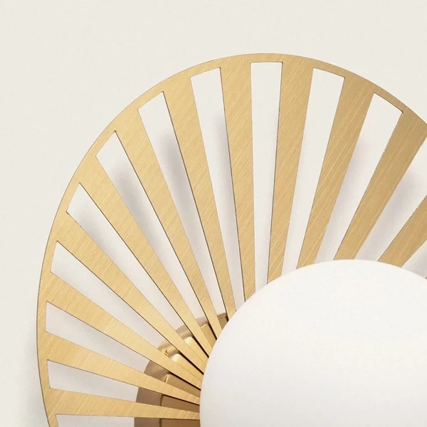 Kinkiet Złoty Kula Mleczna Abruzzo Gama G9 32cm