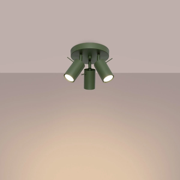 Plafon RING 3P zielony oliwkowy