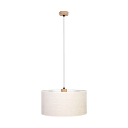 Boho Lampa Wisząca 1xE27 Max.60W Dąb Olejowany/Transparentny PVC/Beżowy 16910174