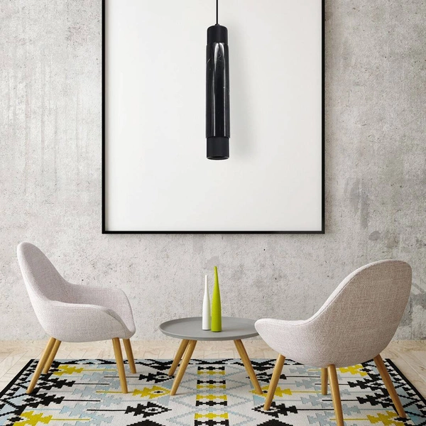Nowoczesna lampa wisząca MARBLE BLACK 1xGU10 ML6339