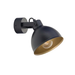 Stylowa lampa ścienna MARS kinkiet czarny złoty