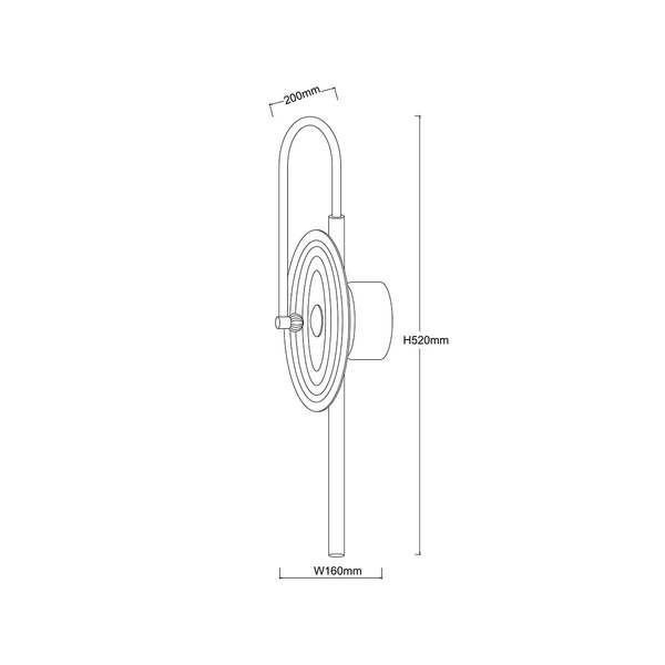 Kinkiet Plato transparentny LED CCT