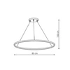 Lampa wisząca RING L 80cm 40W LED barwa zmienna CCT | czarny