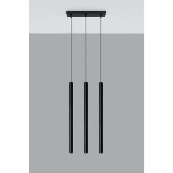 Lampa Wisząca PASTELO 3 Czarna Stal, SL.0470
