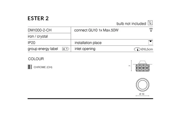 Azzardo ESTER 2 BK 4176