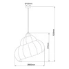 Ratanowa lampa wisząca Shella 60 cm jasne drewno 1xE27
