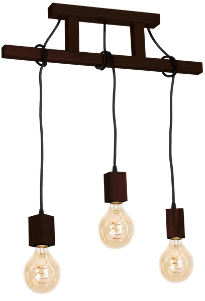 Lampa Wisząca JACK, MLP4360, orzech, 3x60W E27