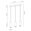 Pipe Lampa Wisząca Incl, 3xGU10 LED 5W Dąb Olejowany/Antracyt 1551374