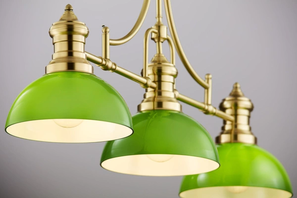 Klasyczna Lampa wisząca PLATINO wys. 170cm 3xE27 15W IP20 | mosiądz szczotkowany