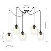 Lampa wisząca Emibig LEVEL 5 BL TRANSPARENT 756/5
