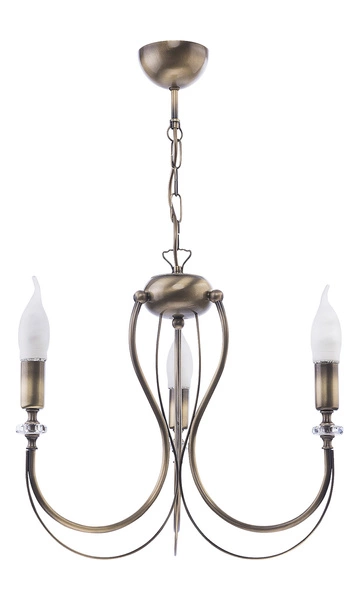 Klasyczny Żyrandol MELANI wys. 68cm 3xE14 11W IP20 | Stare złoto