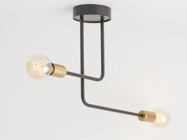 Lampa Sigma GINO 2 plafon czarny złoty 32378