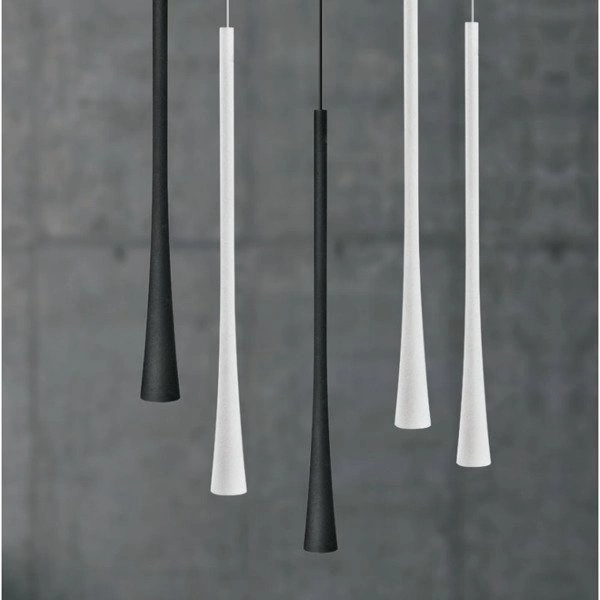 Lampa wisząca nowoczesna sopel ENZA 7W ciepła 3000K czarny śr. 3,2cm