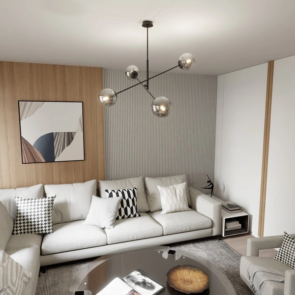 Lampa sufitowa Emibig LINEAR 4 Czarny/GRAFIT 1167/4