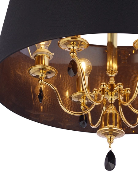 Klasyczny Żyrandol EGIDA wys. 80cm 6xE27 15W IP20 | Złoty