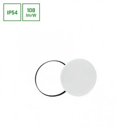 Natynkowy plafon okrągły NYMPHEA BLACK & WHITE RINGS 18W WW IP54 śr 25cm 4000K