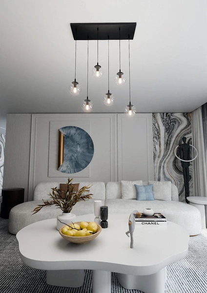 Lampa wisząca Emibig COSMO 6 BL TRANSPARENT 711/6