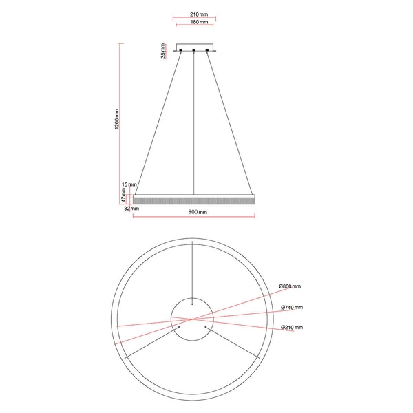 Lampa wisząca Midway Cristal duża triangle 1xLED LP-033/1P L GD Cristal Triangle