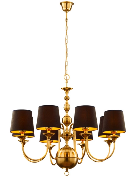 Klasyczny Żyrandol BATUMI wys. 140cm 8xE27 15W IP20 | Złoty