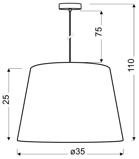 Lampa wisząca AMERICANO 35 cm 31-32331 abażur z imitacją muru 1x60W E27