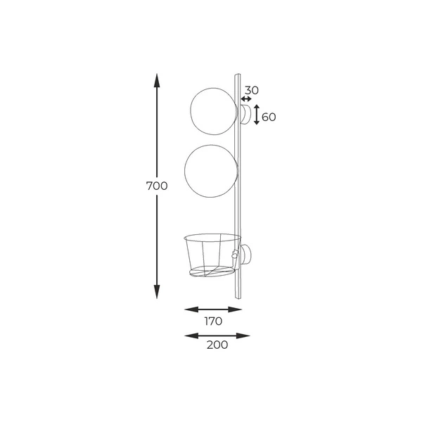 5002 PLANT WALL LAMP