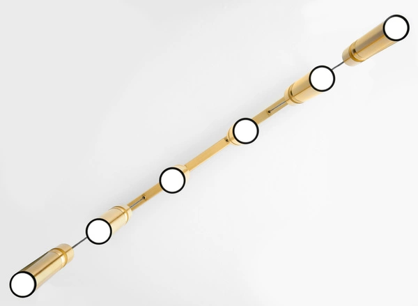 Nowoczesna Lampa wisząca ALAS wys. 120cm 6xG10 14W IP20 | Złoty