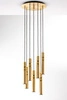 Nowoczesna Lampa wisząca ALAS wys. 35-136cm 7xG10 14W IP20 | Złoty