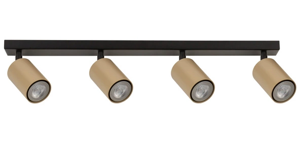Stylowa lampa sufitowa spot ZOOM 4x GU10 LED szer. 60cm | złoty