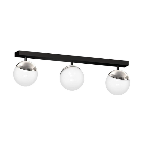 Lampa sufitowa nowoczesna szklana kula listwa SFERA III chrom szer. 65cm