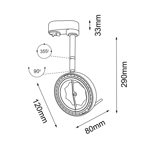 Spot Fussa - Biały - Szynoprzewód 3F 230V 7677 Antigo