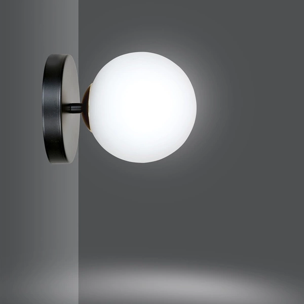 Kinkiet Emibig FLOKI K1 Czarny-GOLD 1022/K1