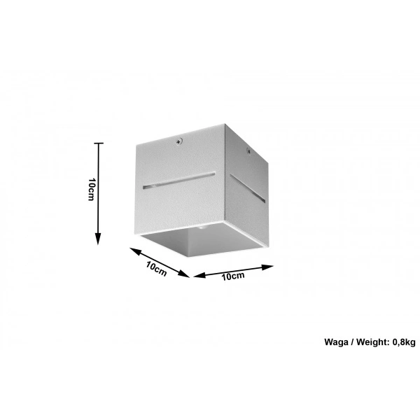 Nowoczesny plafon LOBO SL.0208 Szary 1xG9