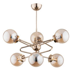 Lampa sufitowa ALFA RITO ZŁOTA 6xE14 60cm | 63047