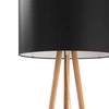 Stylowa lampa podłogowa sosna TOKYO E27 60W wys. 148cm | czarny 5298