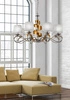 Lampa wisząca DENIS 38-23469 chrom/złoty/biały 8x40W E14