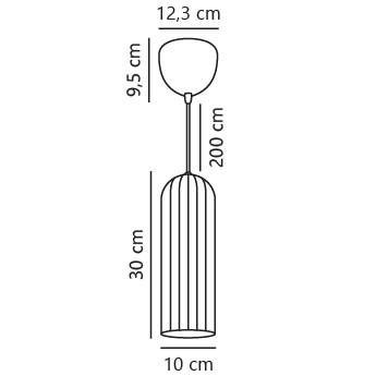 Lampa wisząca MIELLA E27 Szkło | Przydymiony