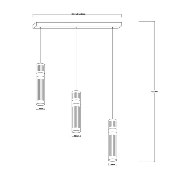 Lampa wisząca Ambiente 3 LED CCT chrom LP-1510/3L CH
