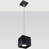 Lampa wisząca Sollux QUAD 1 Aluminium czarny 12W LED, SL.0060