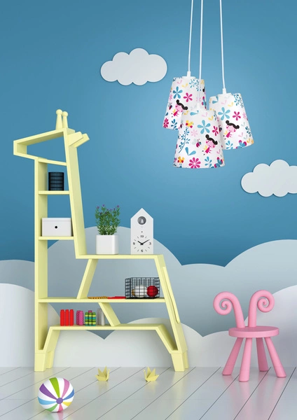 Lampa wisząca dziecięca GIRL 33-62949, kolorowa, 3x40W E27