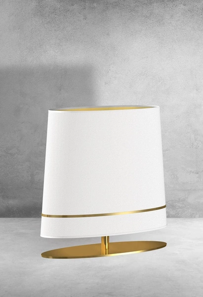 Lampa stołowa BOOTES, złoty/biały, 1x60W E27, MZ5029