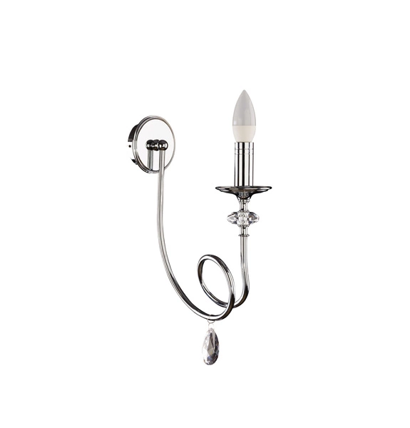 Klasyczny Kinkiet DAKAR wys. 42cm 1xE14 11W IP20 | Chrom