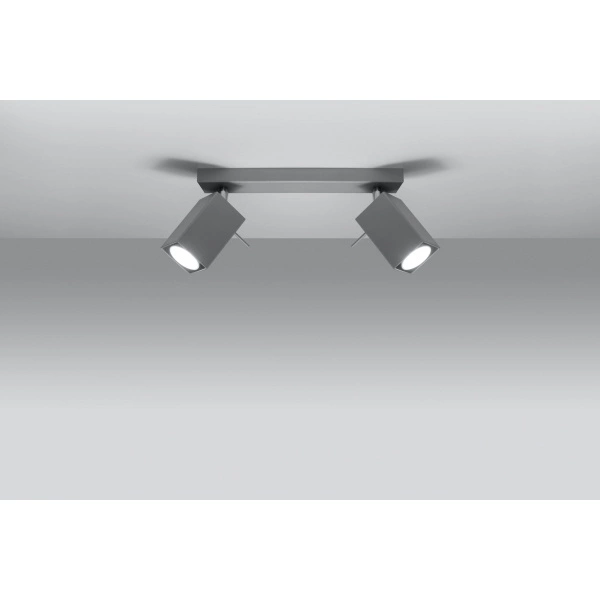 Designerska lampa sufitowa MERIDA 2 SL.0456 Szara 2xGU10