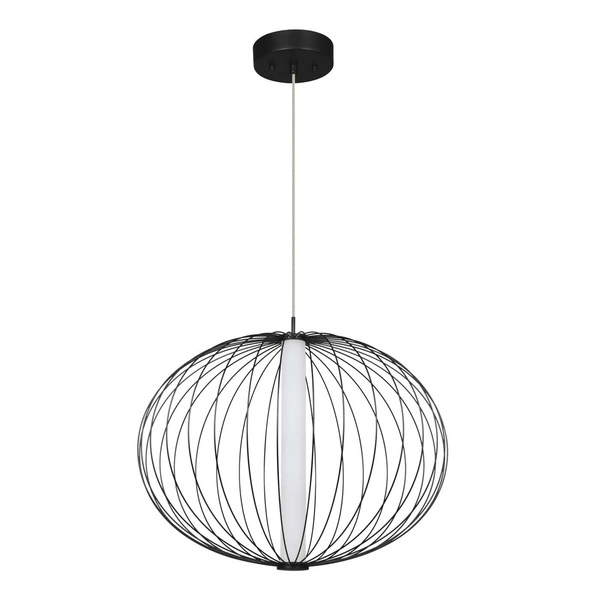 Lampa wisząca TREVISO, mała, czarna, 18W LED, barwa ciepła 3000K