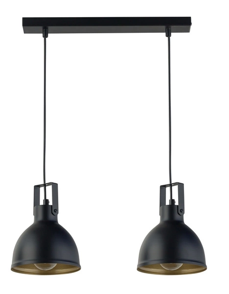 Stylowa lampa wisząca biura i domu MARS zwis 2 Czarny złoty